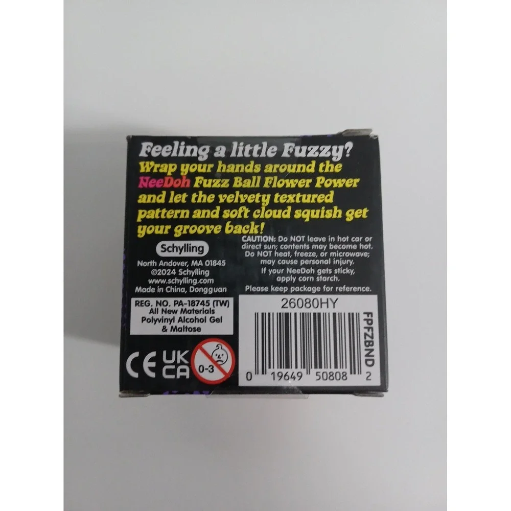 Needoh Fuzz Ball Flower Power Purple New In Box Schylling